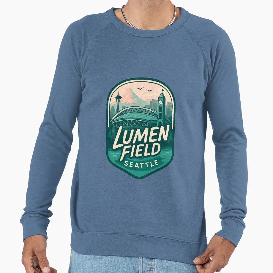 Lumen Field And Space Needle Sweatshirt - Casual Everyday Wear Men Women - T-Shirt, Sweatshirt, Hoodie