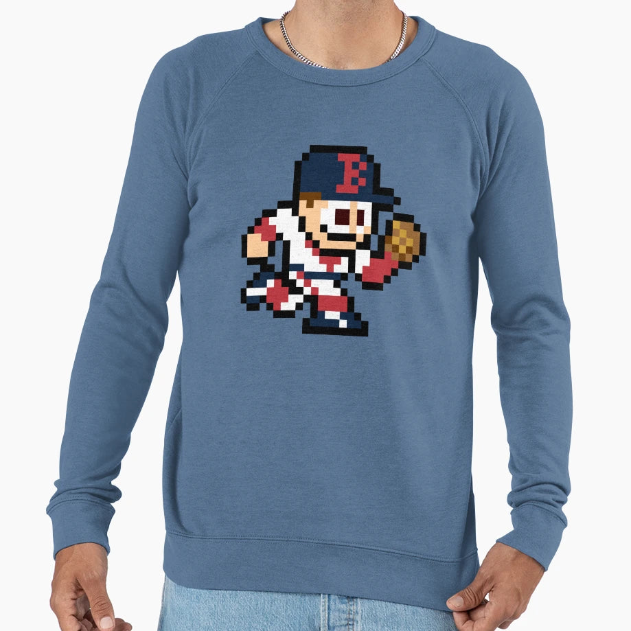 Boston 8 Bit Player Sweatshirt - Minimalist Print Unisex - T-Shirt, Sweatshirt, Hoodie