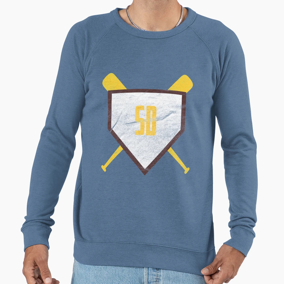 San Diego Abbreviation Baseball Home Sweatshirt - Minimalist Print Unisex - T-Shirt, Sweatshirt, Hoodie