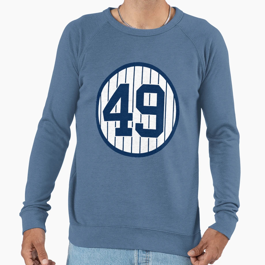 Ron Guidry 49 Jersey Number Sweatshirt - Graphic Print for Adults - T-Shirt, Sweatshirt, Hoodie
