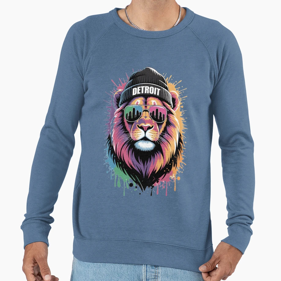 Detroit Lion Sweatshirt - Graphic Print for Adults - T-Shirt, Sweatshirt, Hoodie