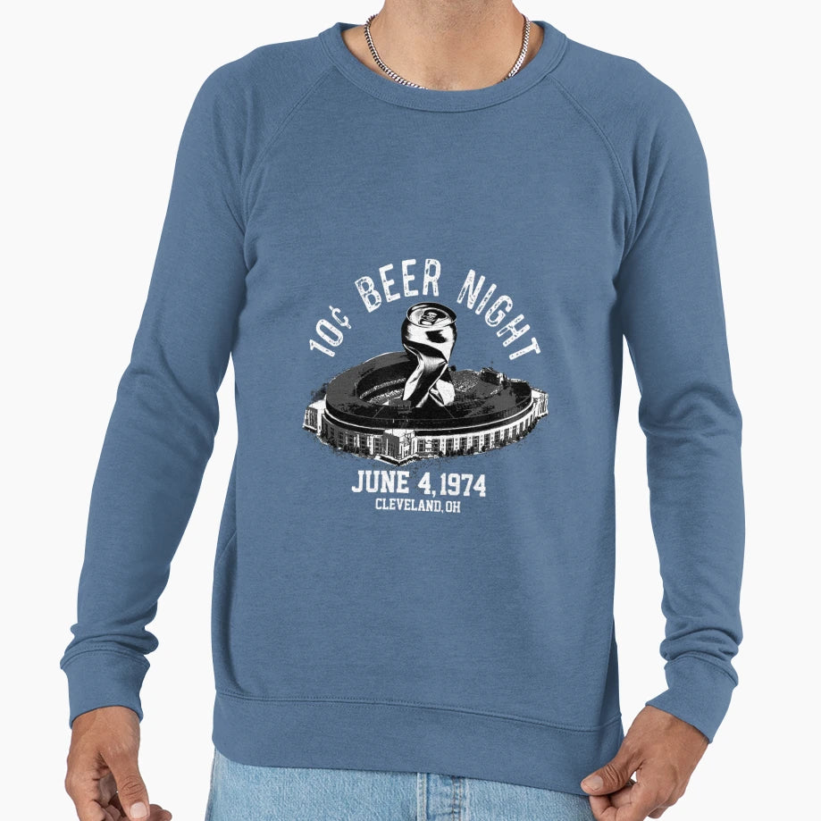 Ten Cent Beer Night Cleveland Cle Sweatshirt - Minimalist Print Men Women - T-Shirt, Sweatshirt, Hoodie