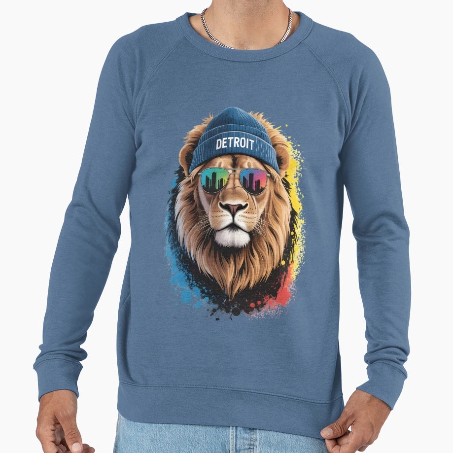 Detroit Lion Sweatshirt - Casual Everyday Wear Unisex - T-Shirt, Sweatshirt, Hoodie