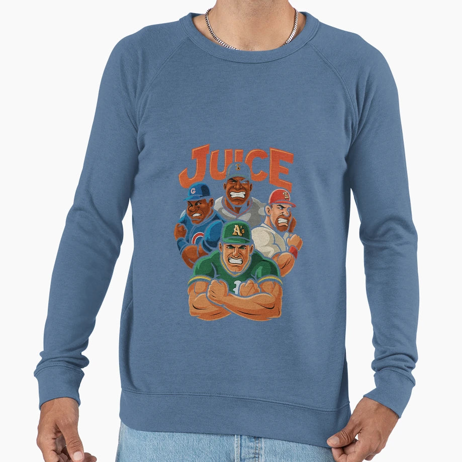 90S Juiced Up Baseball Home Run Bonds Sweatshirt - Minimalist Print Unisex - T-Shirt, Sweatshirt, Hoodie