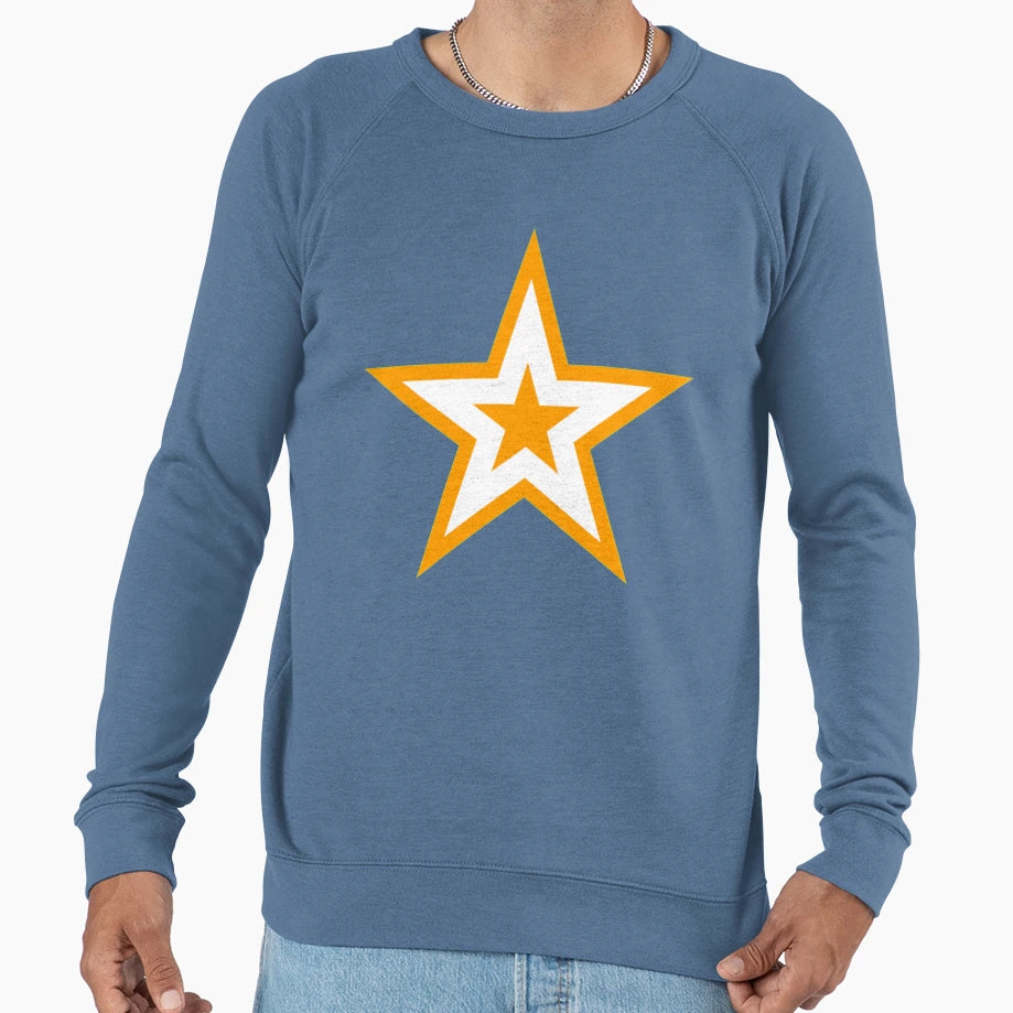 Orange Star Sweatshirt - Trendy Graphic Men Women - T-Shirt, Sweatshirt, Hoodie