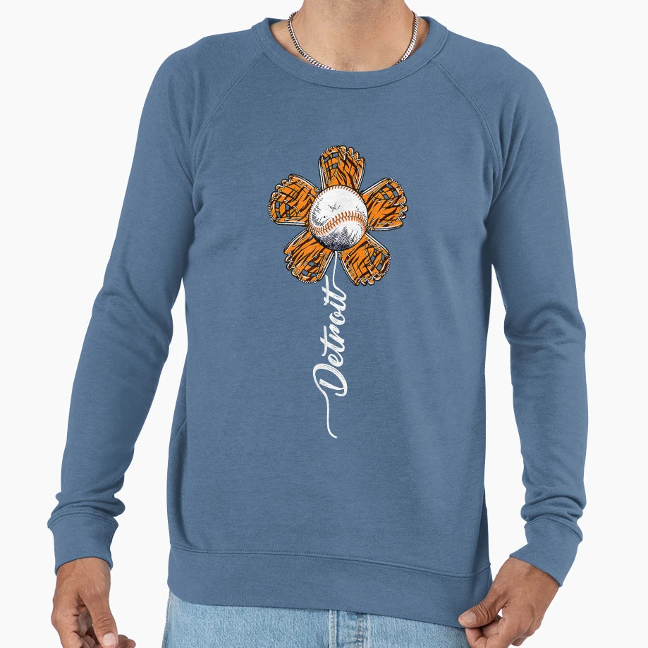 Detroits Flowers Souvenir I Love Sweatshirt - Minimalist Print Unisex - T-Shirt, Sweatshirt, Hoodie