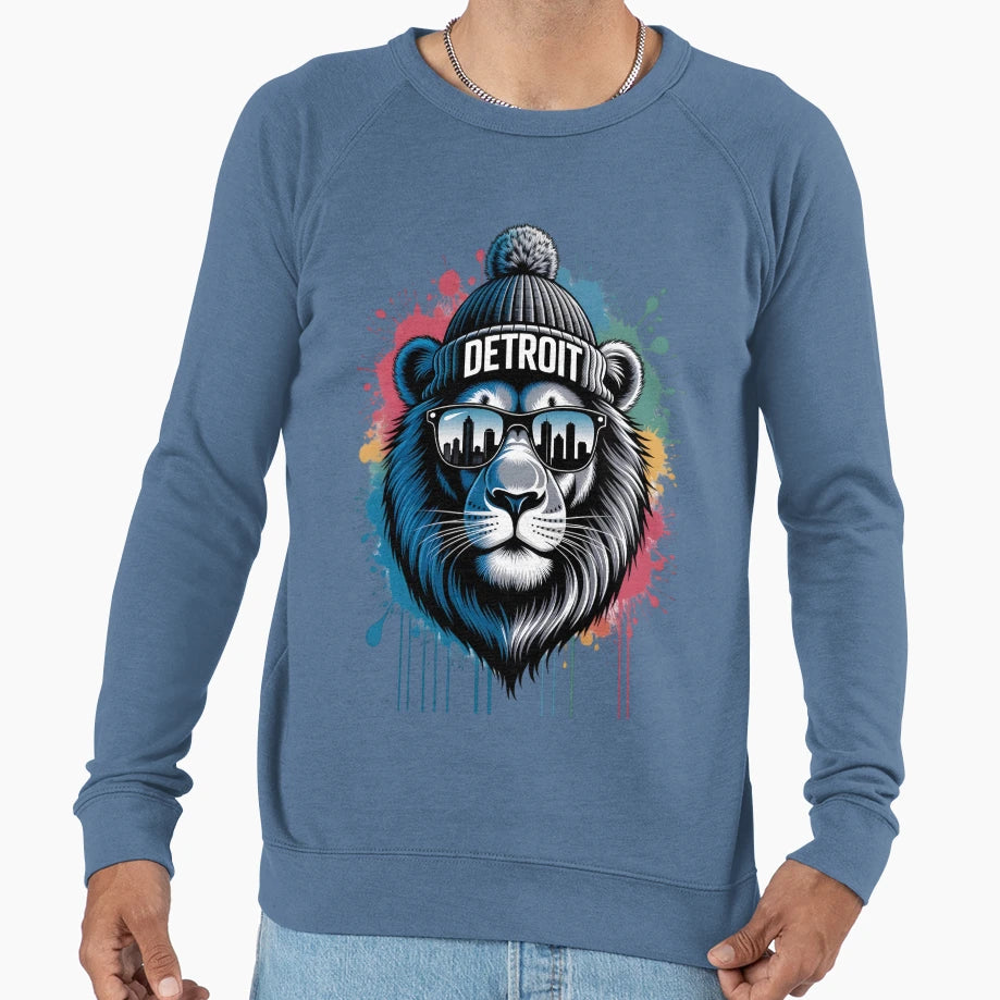Detroit Lion Sweatshirt - Aesthetic Graphic Unisex - T-Shirt, Sweatshirt, Hoodie