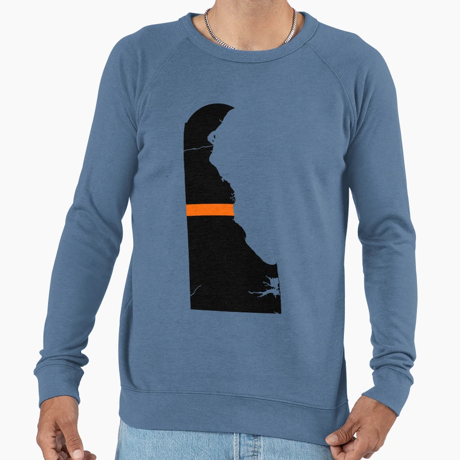 Delaware Thin Orange Line Sweatshirt - Streetwear Style Unisex - T-Shirt, Sweatshirt, Hoodie