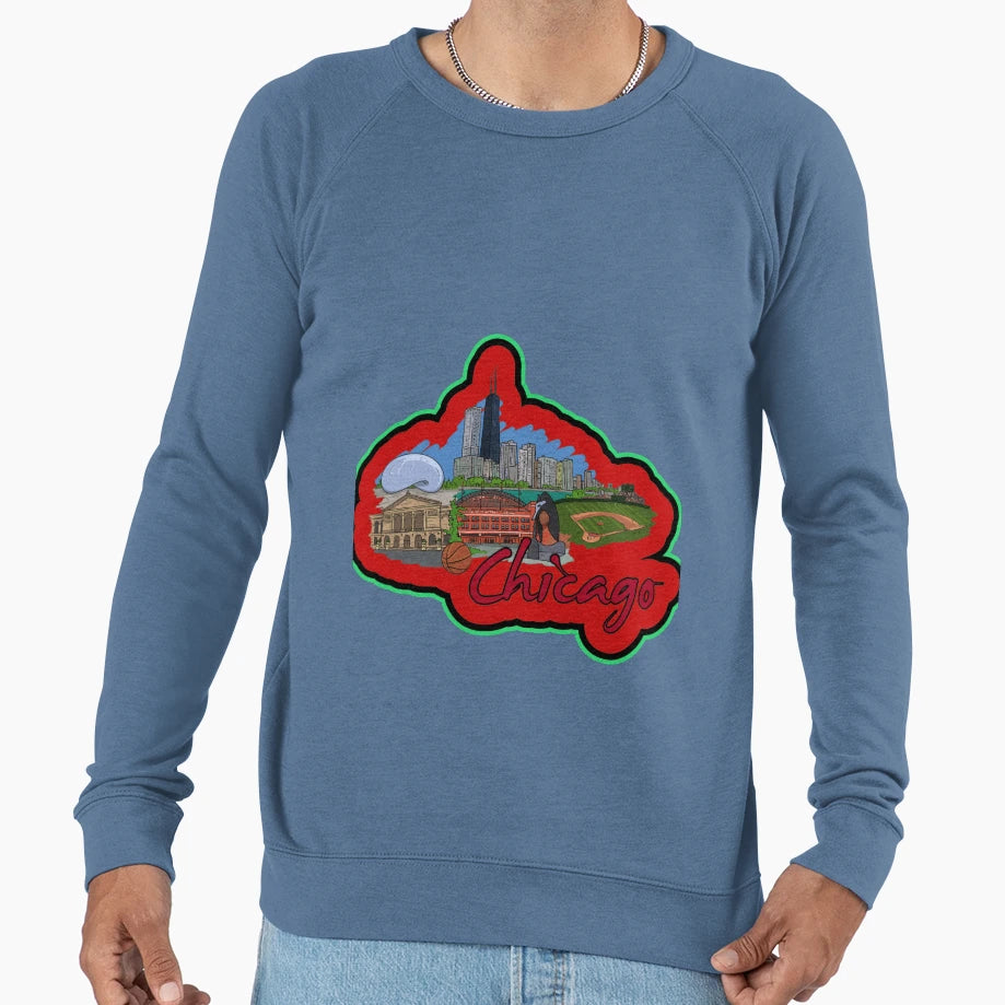 Chicago City Iconic Sweatshirt - Casual Everyday Wear Men Women - T-Shirt, Sweatshirt, Hoodie