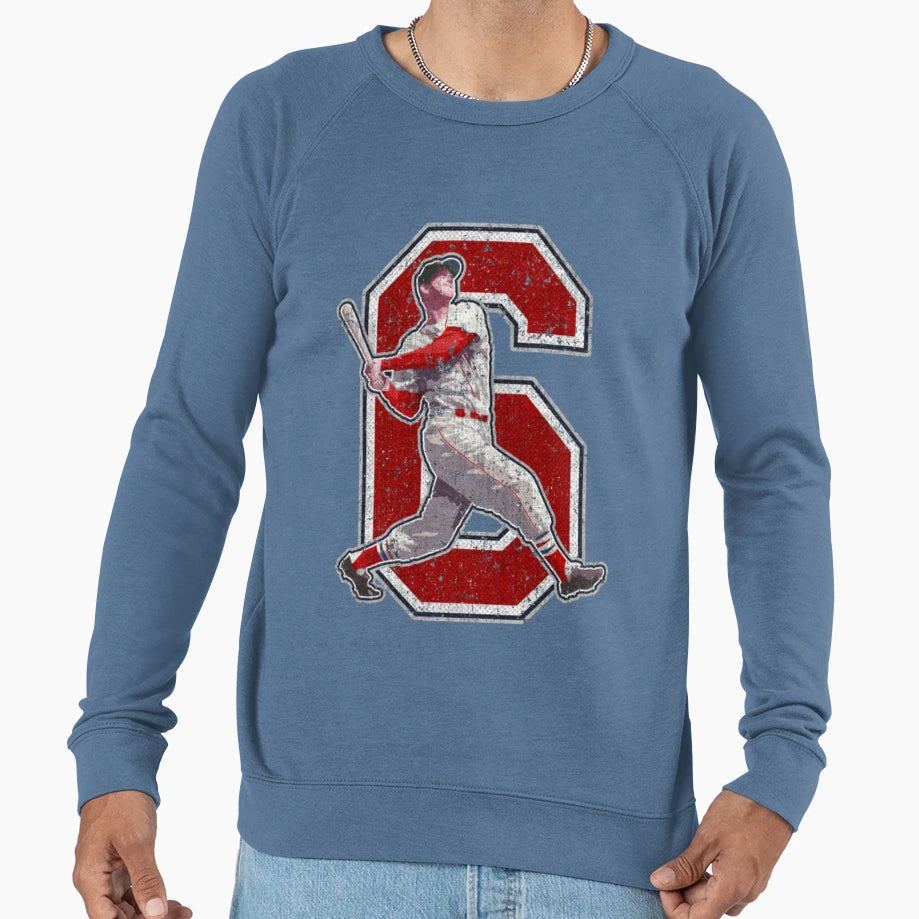 6 Stan Pete Rose Charlie Hustle Sweatshirt - Fun Novelty Design for Adults - T-Shirt, Sweatshirt, Hoodie