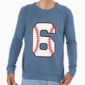 Baseball Number 6 Sweatshirt - Graphic Print Unisex - T-Shirt, Sweatshirt, Hoodie