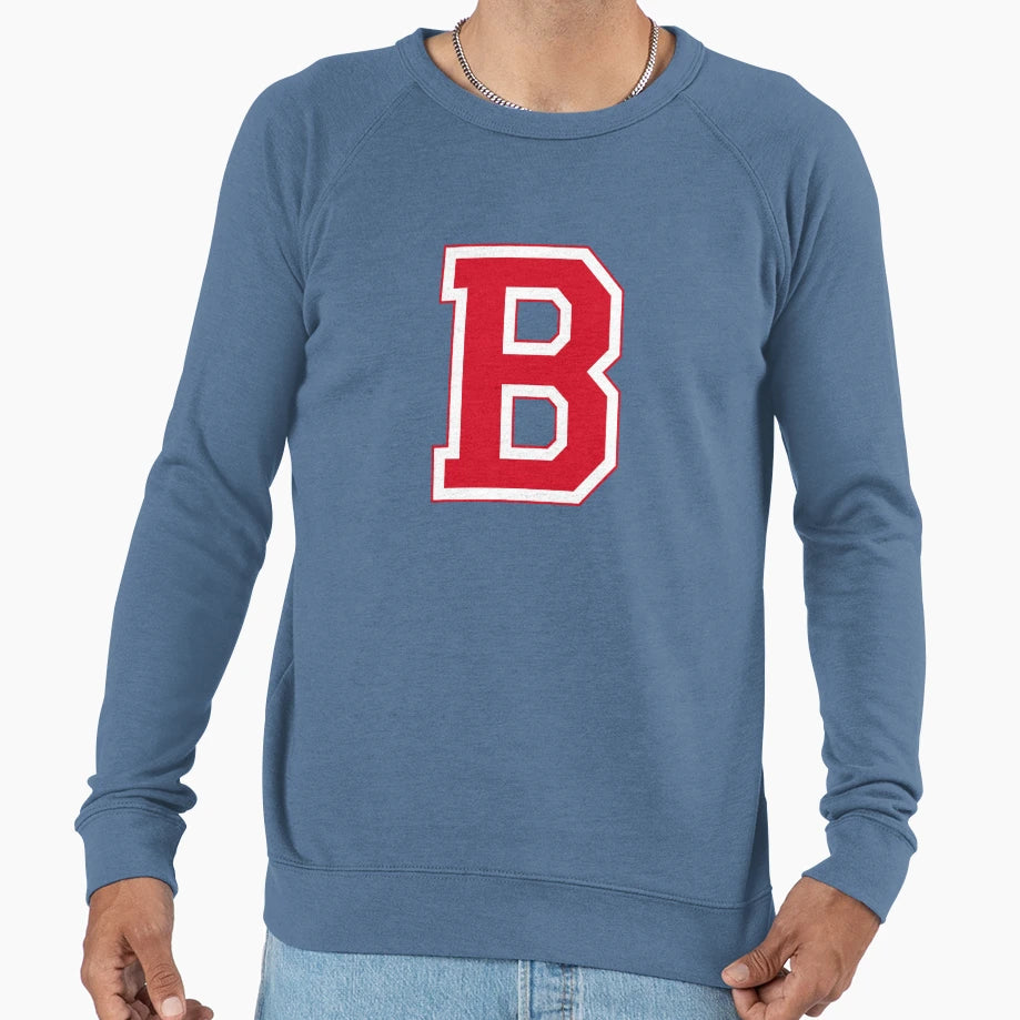 Red Varsity Letter B Sweatshirt - Custom Art Print Men Women - T-Shirt, Sweatshirt, Hoodie