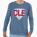 Cle Cleveland Baseball Home Plate Sweatshirt - Casual Everyday Wear Unisex - T-Shirt, Sweatshirt, Hoodie