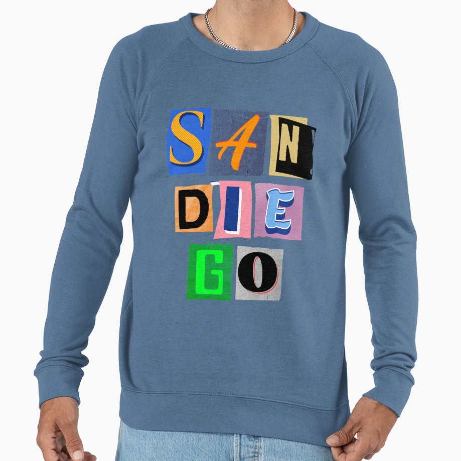 San Diego Scribble Sd Waves Sweatshirt - Streetwear Style Unisex - T-Shirt, Sweatshirt, Hoodie
