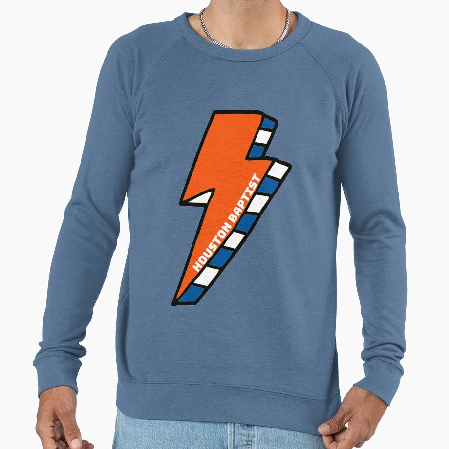 Houston Baptist University Lightning Sweatshirt - Minimalist Print Unisex - T-Shirt, Sweatshirt, Hoodie