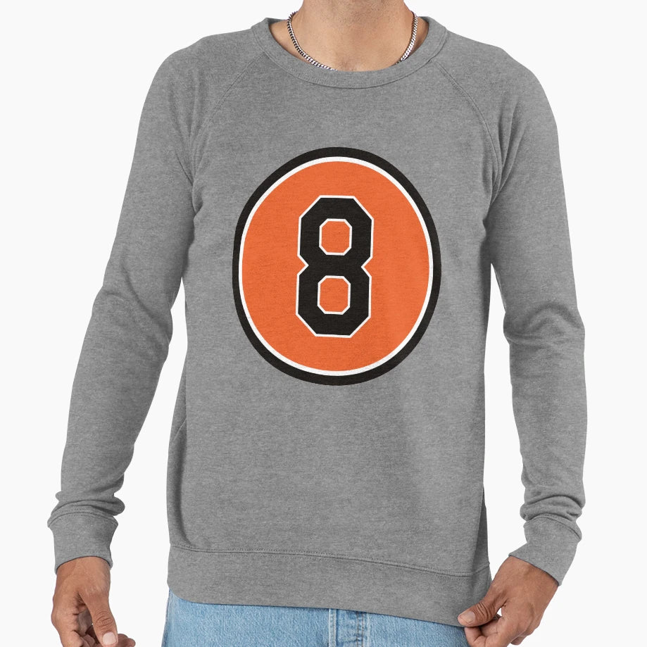 Cal Ripken Jr 8 Jersey Number Sweatshirt - Novelty Apparel Unisex - T-Shirt, Sweatshirt, Hoodie
