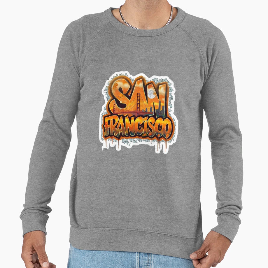 San Francisco Graffiti Bridge Sweatshirt - Minimalist Print for Adults - T-Shirt, Sweatshirt, Hoodie