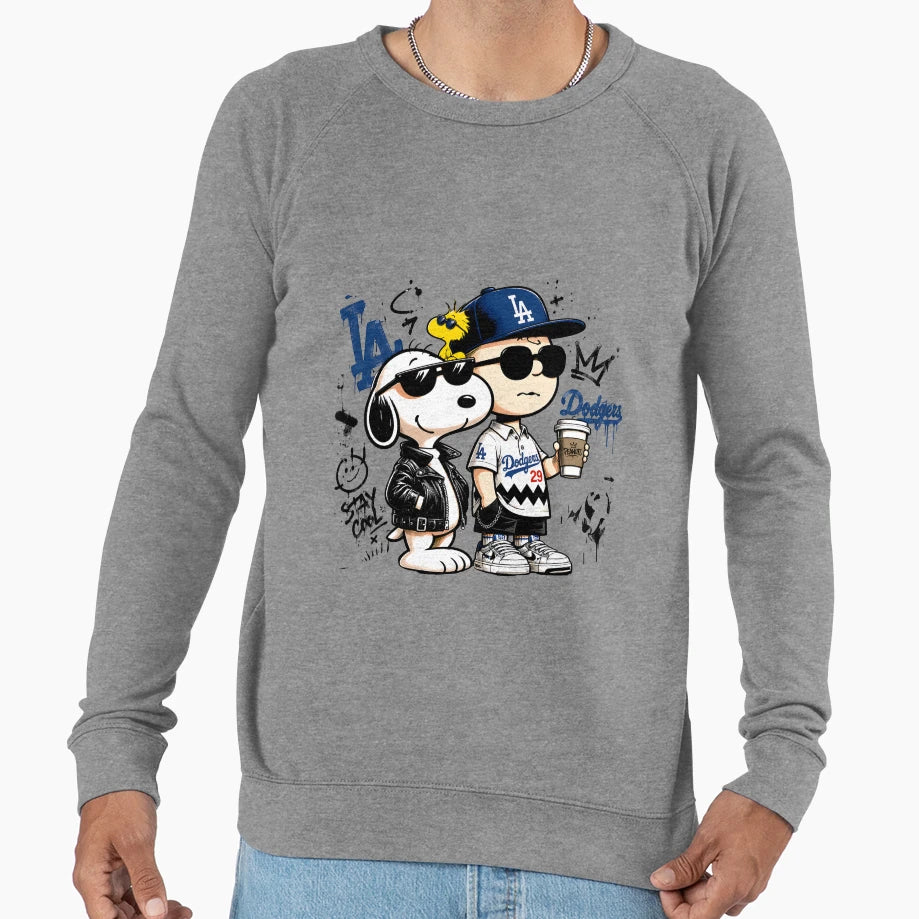 Snoopy Joe Urban Baseball Cartoon Sweatshirt - Unique Graphic for Adults - T-Shirt, Sweatshirt, Hoodie