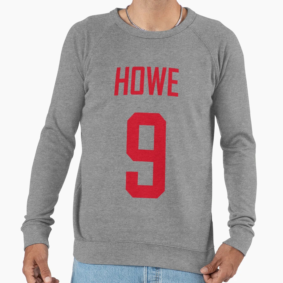 Howe Red Wings Home White Red Sweatshirt - Fun Novelty Design for Adults - T-Shirt, Sweatshirt, Hoodie
