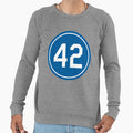 Jackie Robinson 42 Jersey Number Sweatshirt - Aesthetic Graphic Men Women - T-Shirt, Sweatshirt, Hoodie
