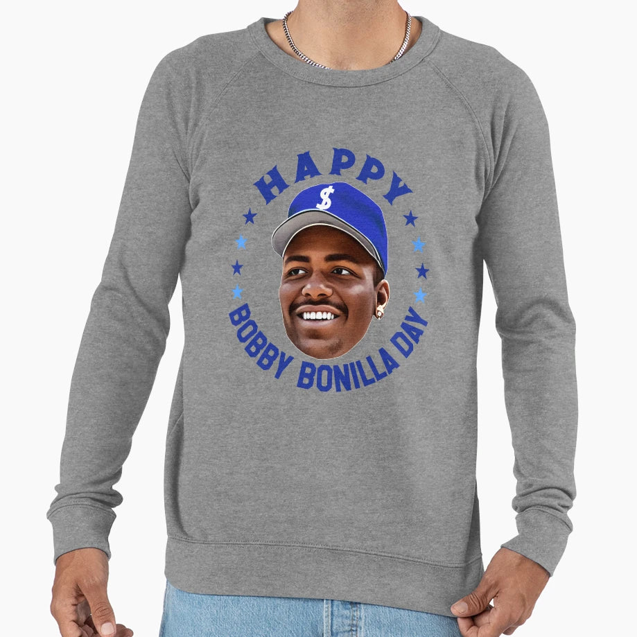 Happy Bobby Bonilla Day Sweatshirt - Unique Graphic for Adults - T-Shirt, Sweatshirt, Hoodie