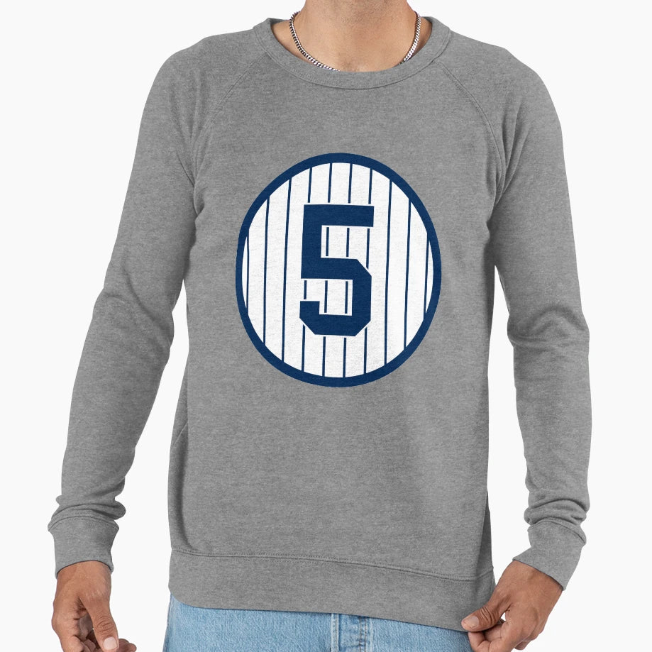 Joe Dimaggio 5 Jersey Number Sweatshirt - Fun Novelty Design Men Women - T-Shirt, Sweatshirt, Hoodie