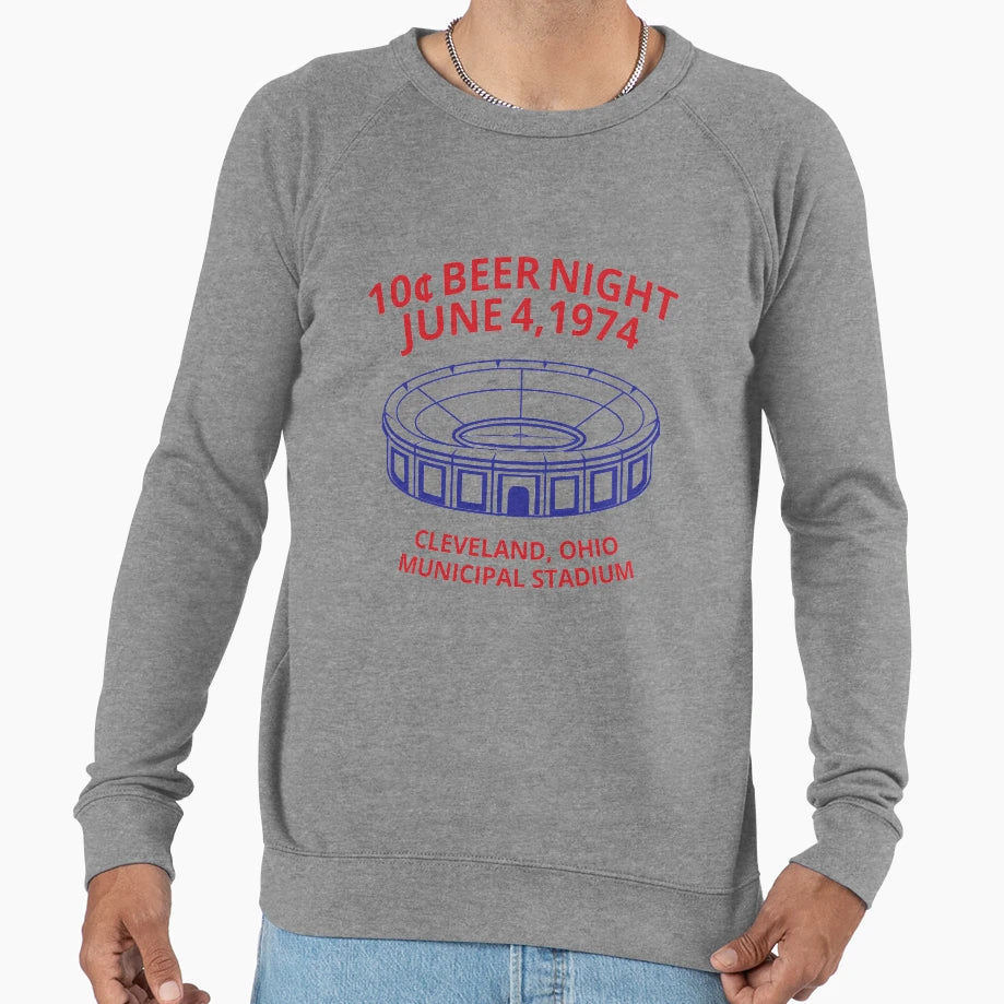 Cleveland Baseball 10 Cent Beer Sweatshirt - Aesthetic Graphic Men Women - T-Shirt, Sweatshirt, Hoodie