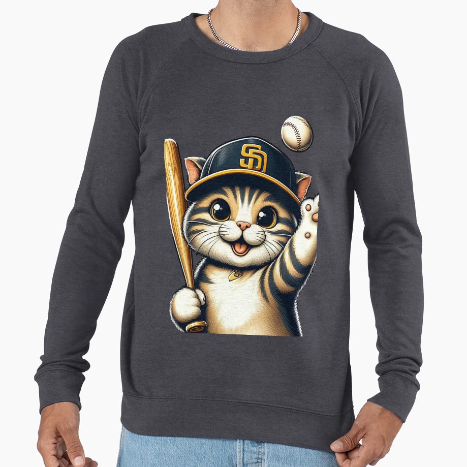 Padres Cat Sweatshirt - Fun Novelty Design Unisex - T-Shirt, Sweatshirt, Hoodie