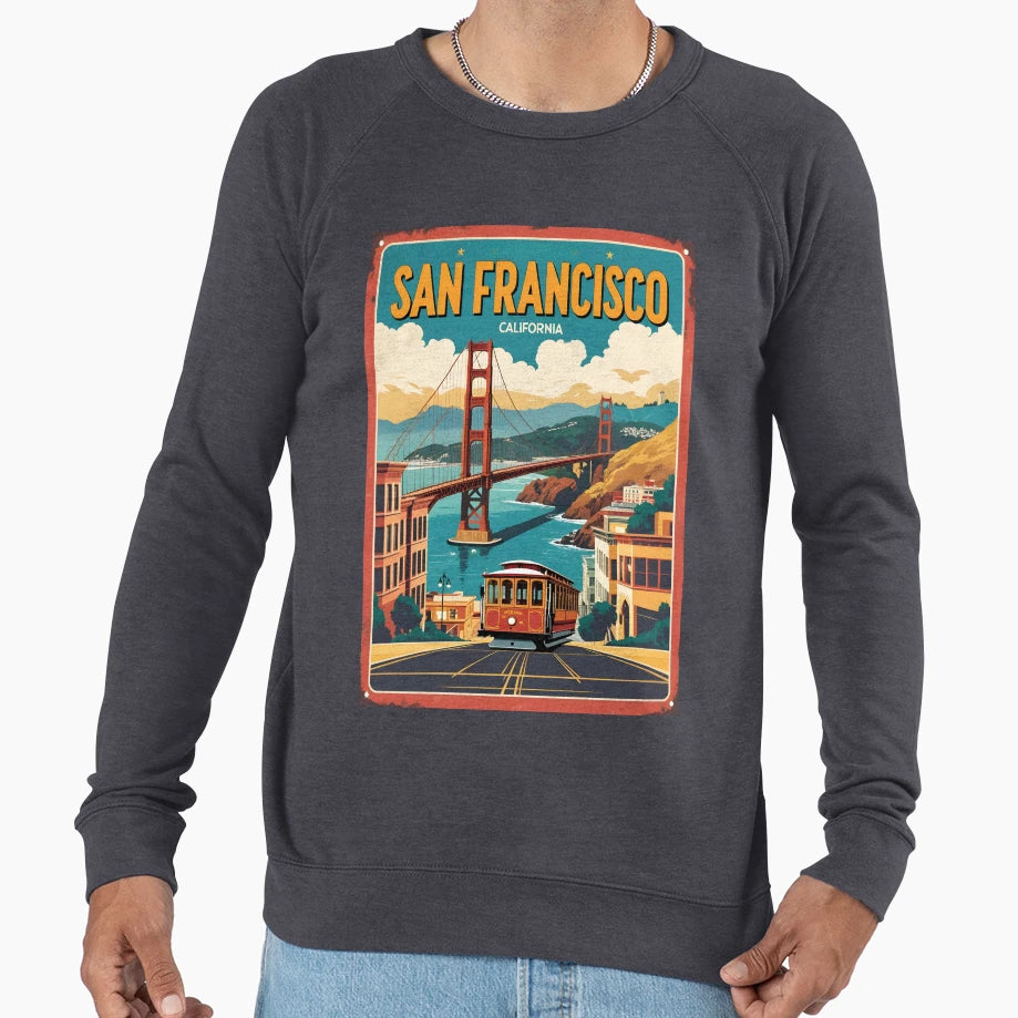 San Francisco California Sweatshirt - Custom Art Print for Adults - T-Shirt, Sweatshirt, Hoodie