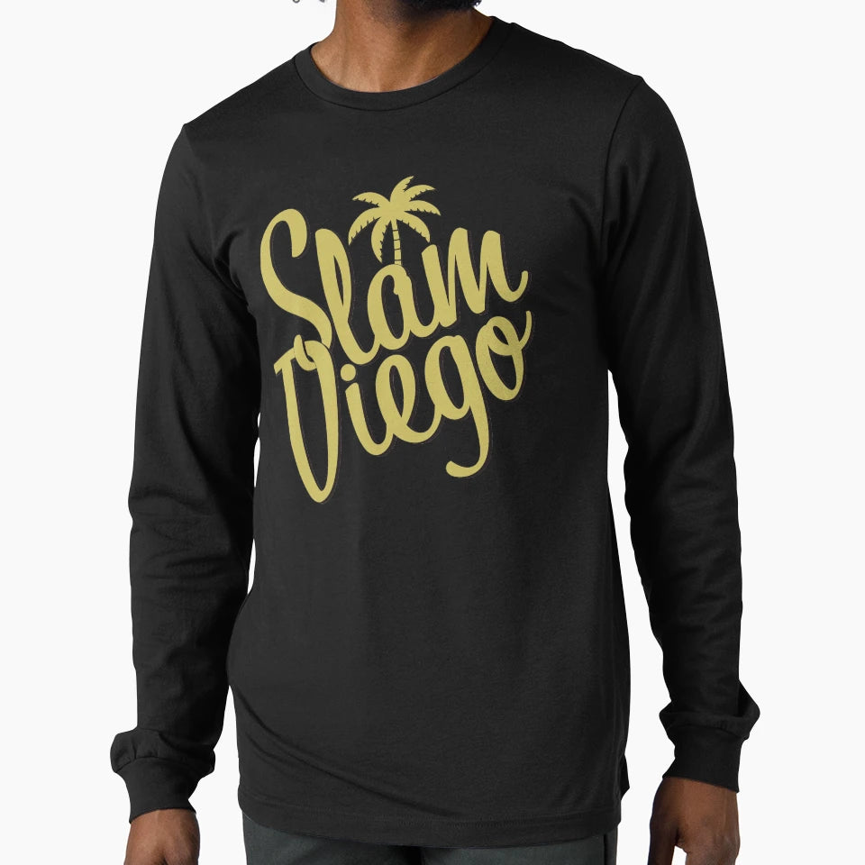 Slam Diego Palm Tree Diego Baseball T-Shirt - Aesthetic Graphic for Adults - T-Shirt, Sweatshirt, Hoodie