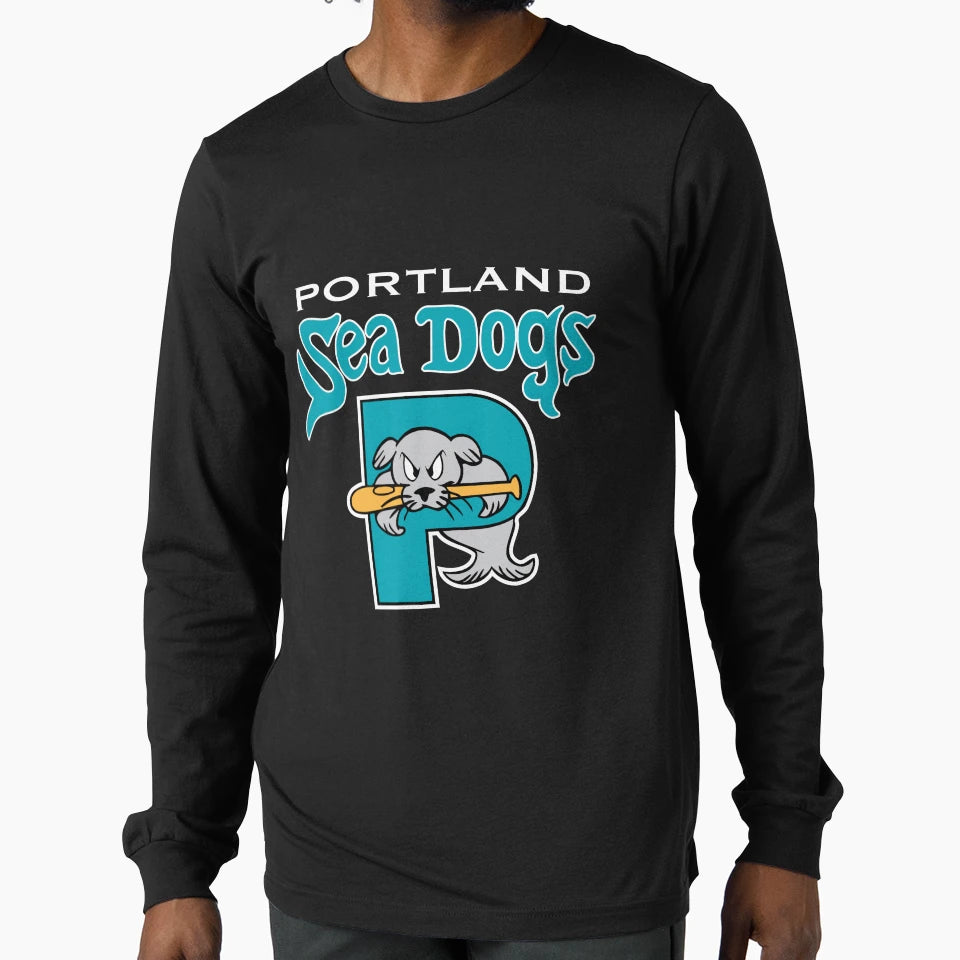 90S Throwback Portland Sea Dogs T-Shirt - Minimalist Print for Adults - T-Shirt, Sweatshirt, Hoodie
