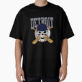 Detroit Baseball Skull T-Shirt - Fun Novelty Design for Adults - T-Shirt, Sweatshirt, Hoodie