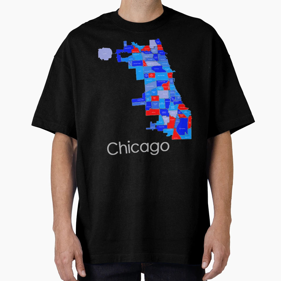 Chicago Red Blue T-Shirt - Fun Novelty Design Unisex - T-Shirt, Sweatshirt, Hoodie