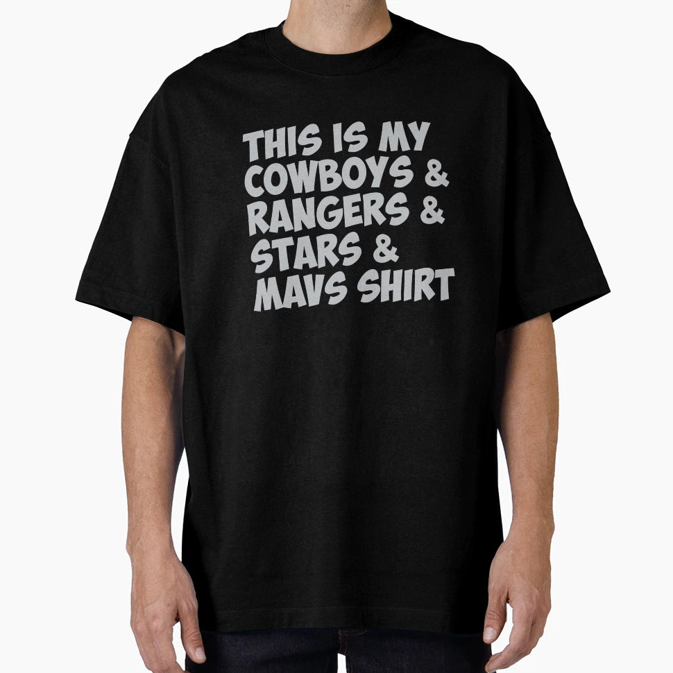 Cowboys Rangers Stars Mavs T-Shirt - Fun Novelty Design for Adults - T-Shirt, Sweatshirt, Hoodie