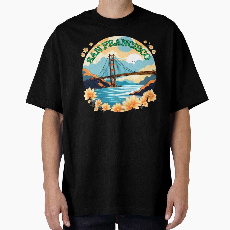 Golden Gate Bridge San Francisco T-Shirt - Custom Art Print for Adults - T-Shirt, Sweatshirt, Hoodie