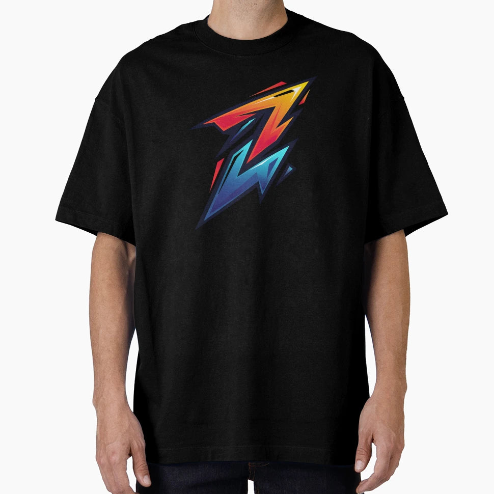 Bold Neon Lightning Bolt Z Logo Gamers T-Shirt - Trendy Graphic for Adults - T-Shirt, Sweatshirt, Hoodie