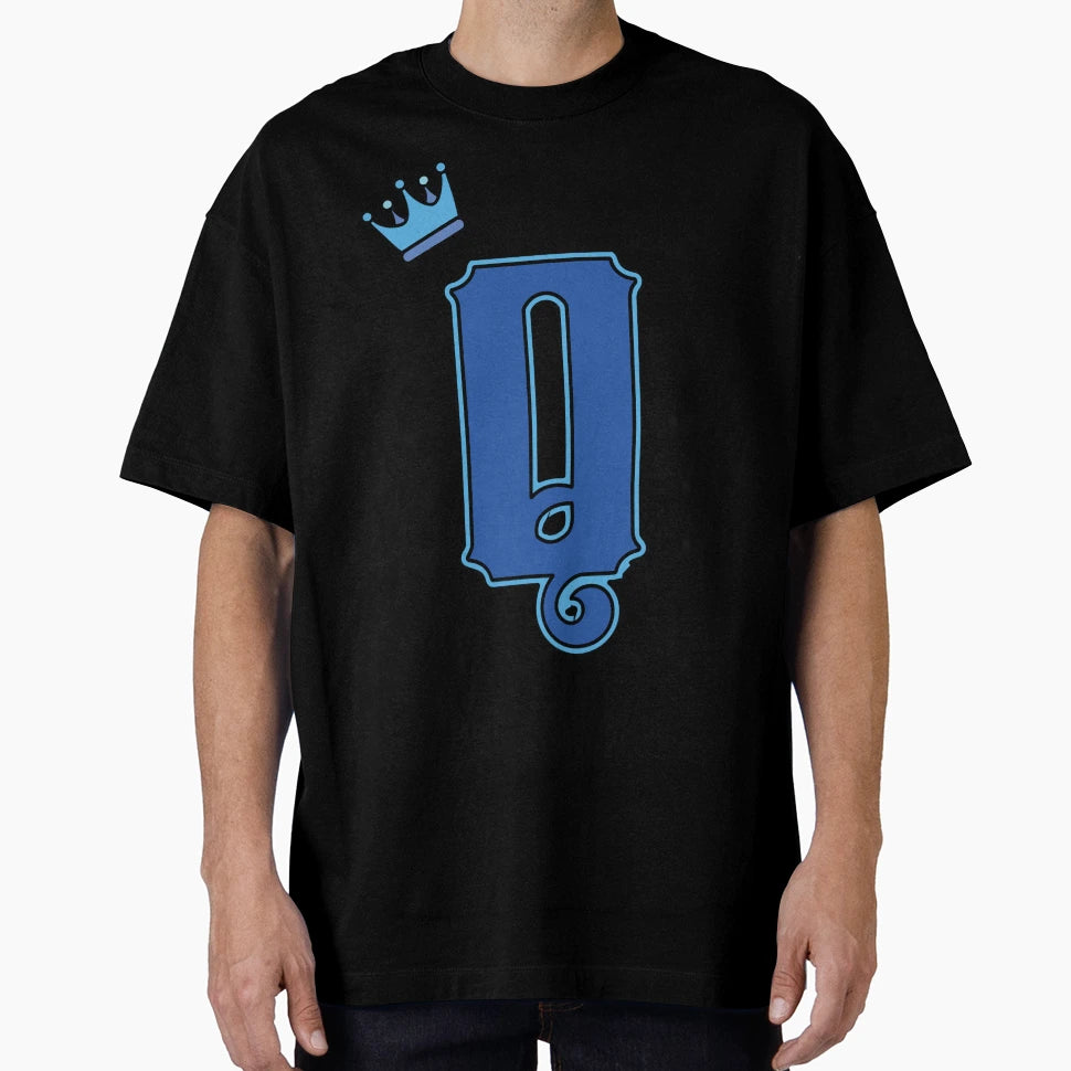 Blue Letter Q T-Shirt - Minimalist Print for Adults - T-Shirt, Sweatshirt, Hoodie
