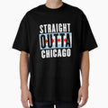 Straight Outta Chicago T-Shirt - Novelty Apparel for Adults - T-Shirt, Sweatshirt, Hoodie