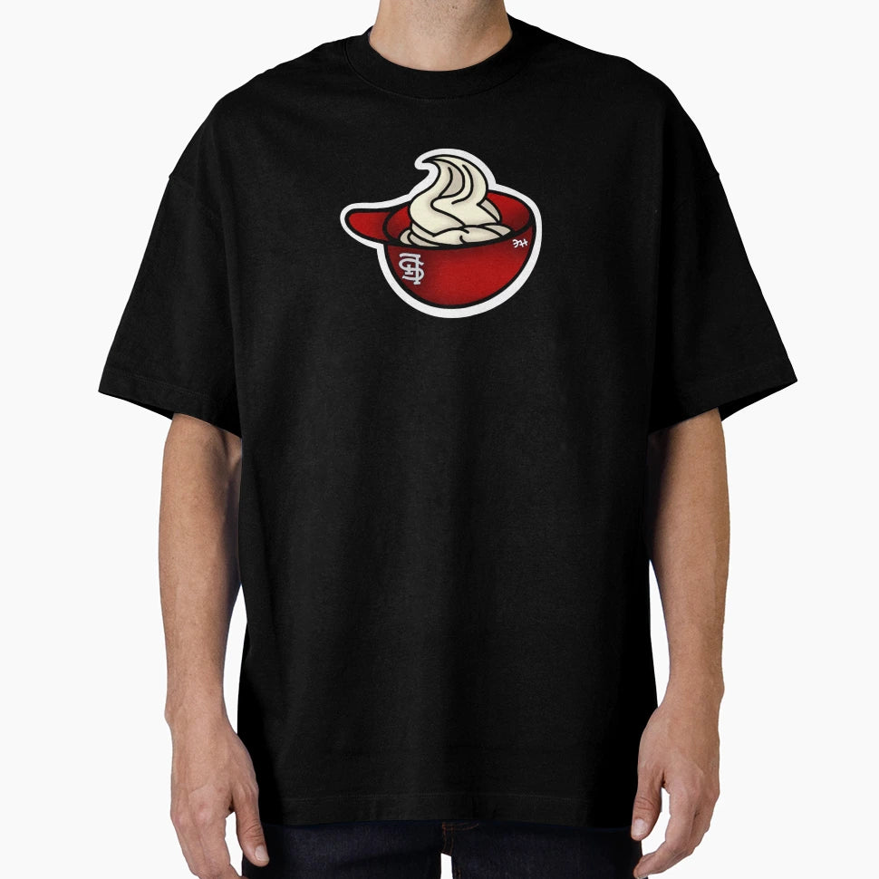 St Louis Ice Cream Helmet Soft T-Shirt - Fun Novelty Design for Adults - T-Shirt, Sweatshirt, Hoodie