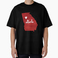 Atlanta Ga Red T-Shirt - Trendy Graphic for Adults - T-Shirt, Sweatshirt, Hoodie