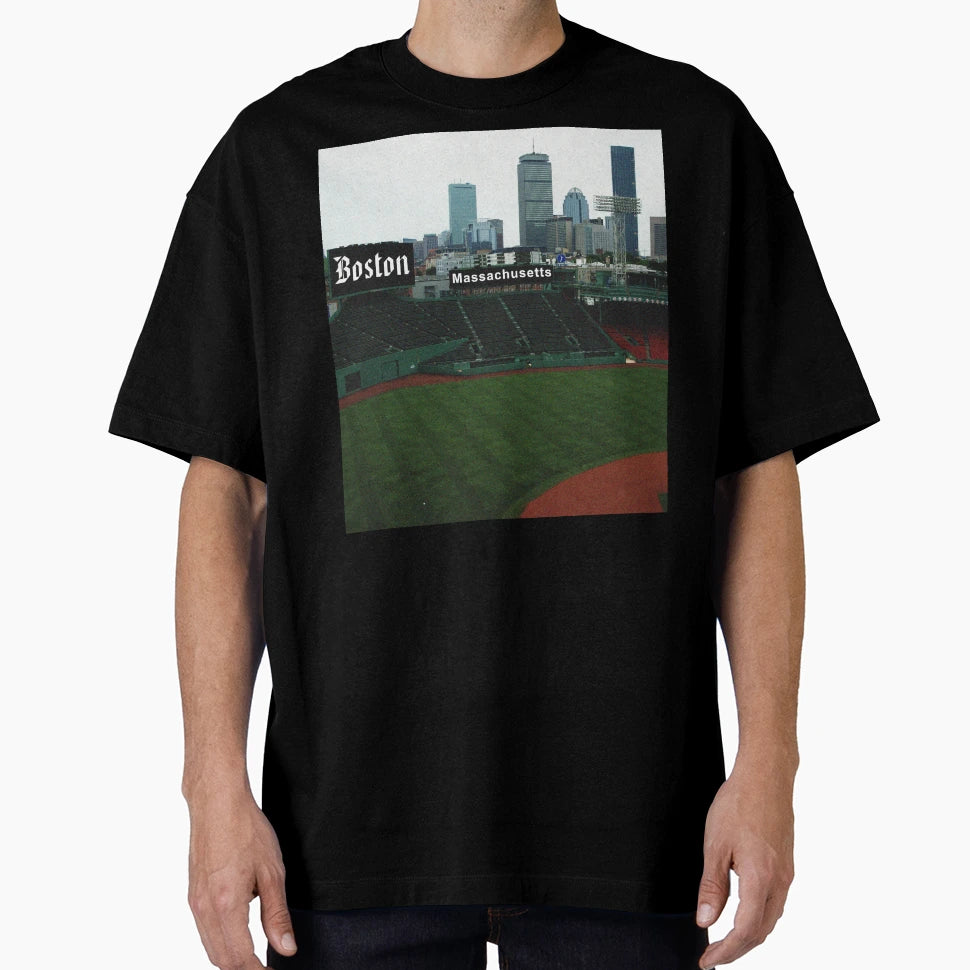 Boston Massachusetts Famous Ballpark T-Shirt - Custom Art Print Men Women - T-Shirt, Sweatshirt, Hoodie