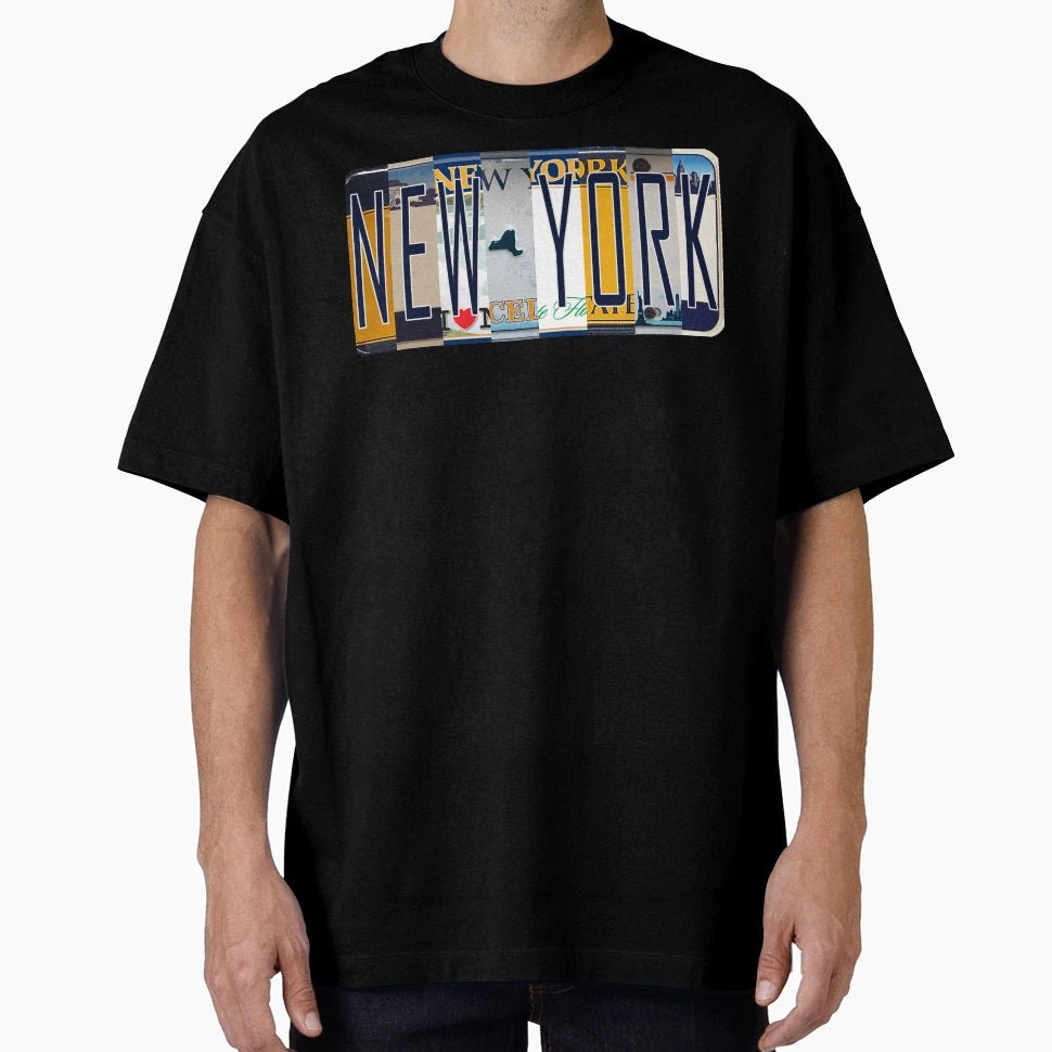 New York License Plates T-Shirt - Novelty Apparel for Adults - T-Shirt, Sweatshirt, Hoodie