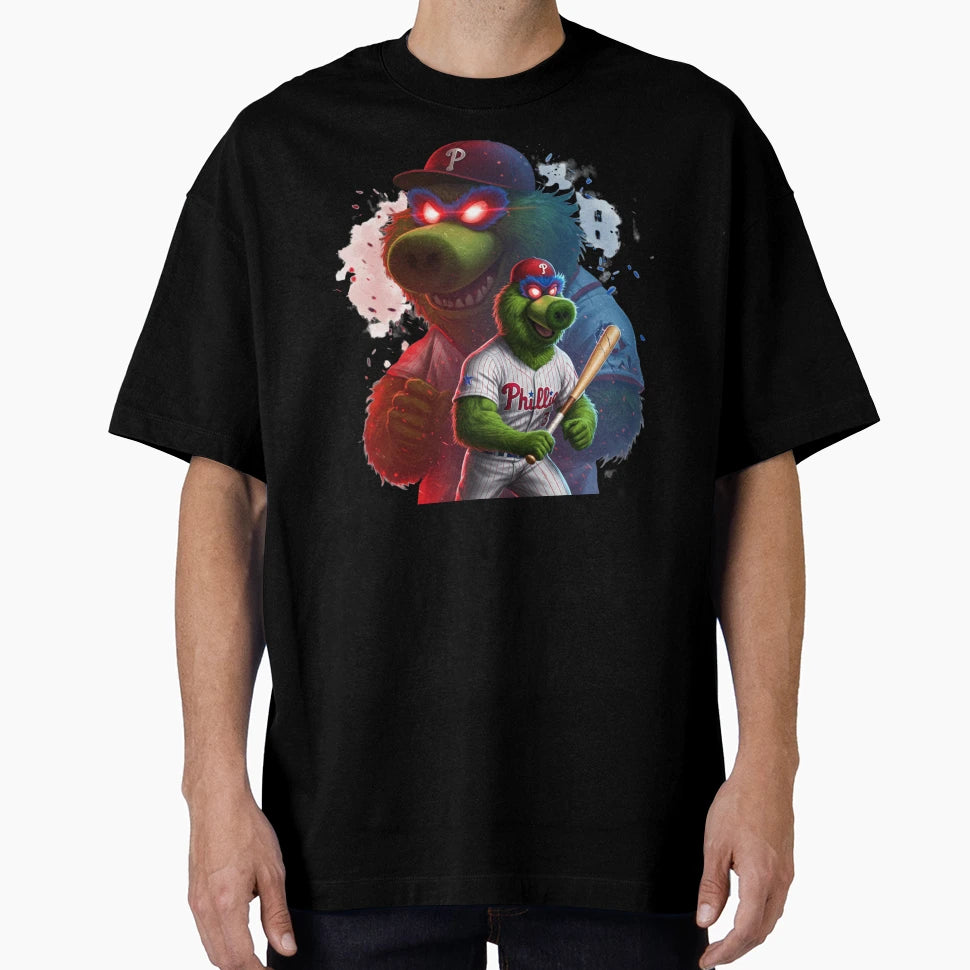 Angry Green Mascot Baseball Batter T-Shirt - Unique Graphic Unisex - T-Shirt, Sweatshirt, Hoodie