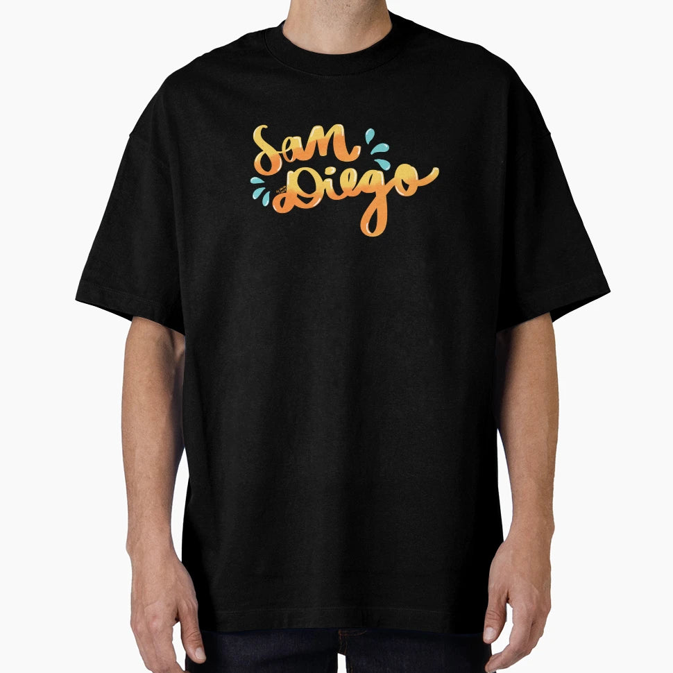 San Diego Gradient Ombre Text T-Shirt - Novelty Apparel Men Women - T-Shirt, Sweatshirt, Hoodie