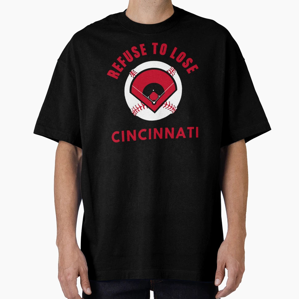 Refuse To Lose Cincinnati Baseball T-Shirt - Minimalist Print for Adults - T-Shirt, Sweatshirt, Hoodie
