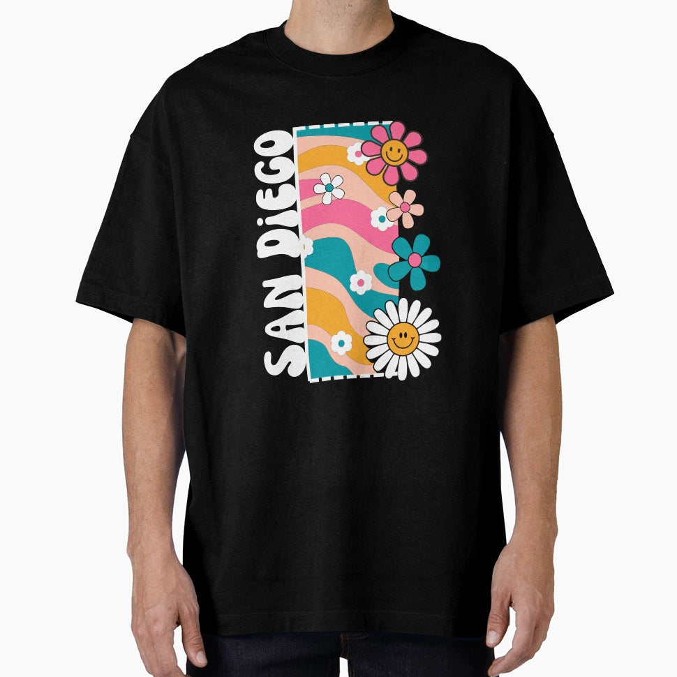 San Diego Flowers T-Shirt - Novelty Apparel for Adults - T-Shirt, Sweatshirt, Hoodie