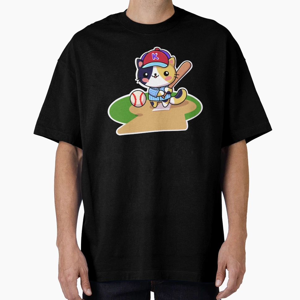 6 Baseball Cat T-Shirt - Custom Art Print Men Women - T-Shirt, Sweatshirt, Hoodie