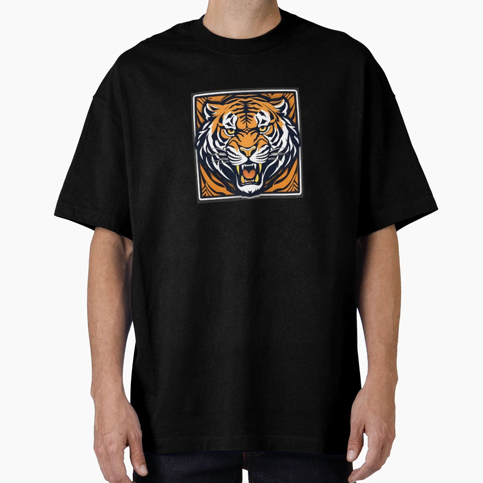 Tiger Head T-Shirt - Minimalist Print for Adults - T-Shirt, Sweatshirt, Hoodie
