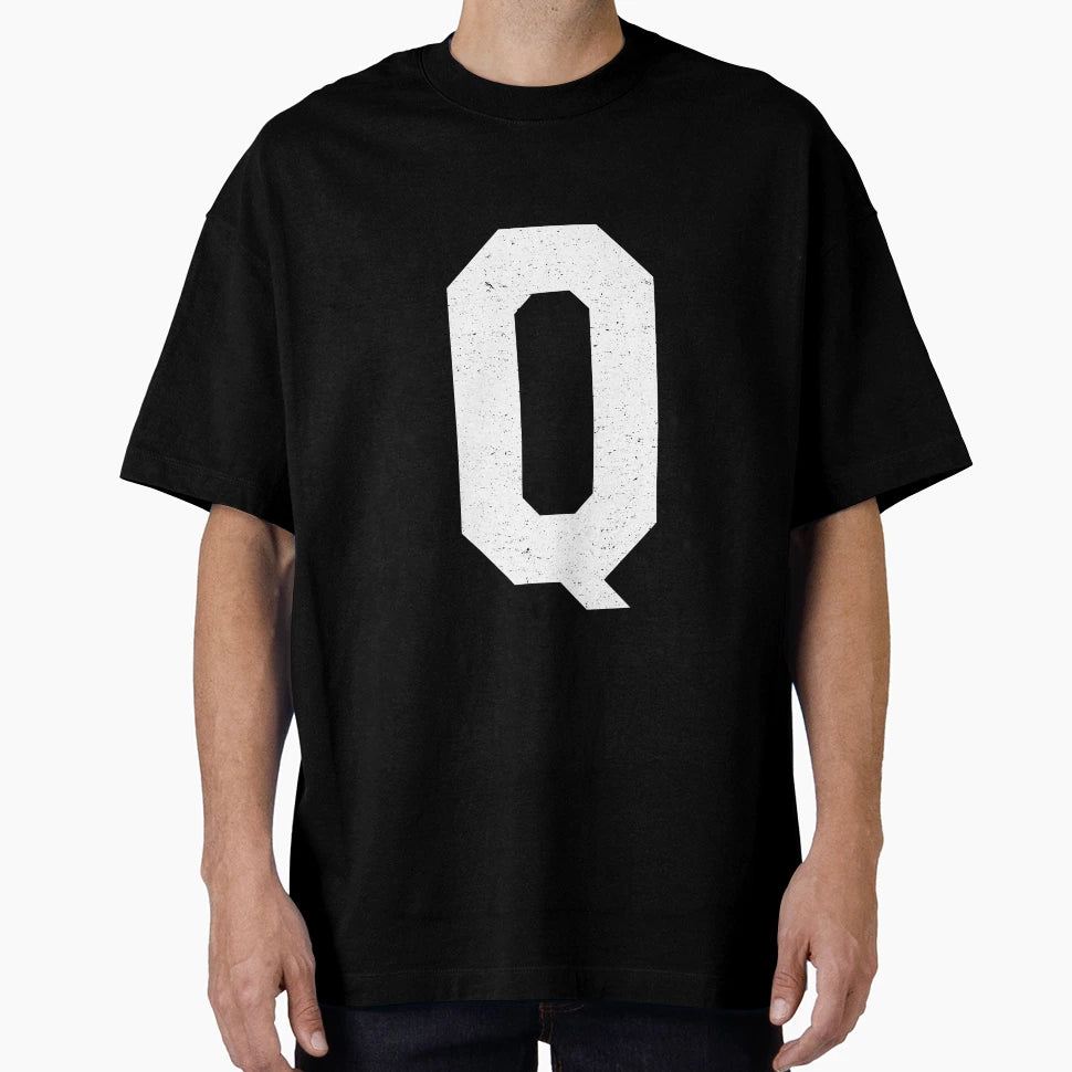 Q Letter Monogram Initial Spelling T-Shirt - Minimalist Print Men Women - T-Shirt, Sweatshirt, Hoodie