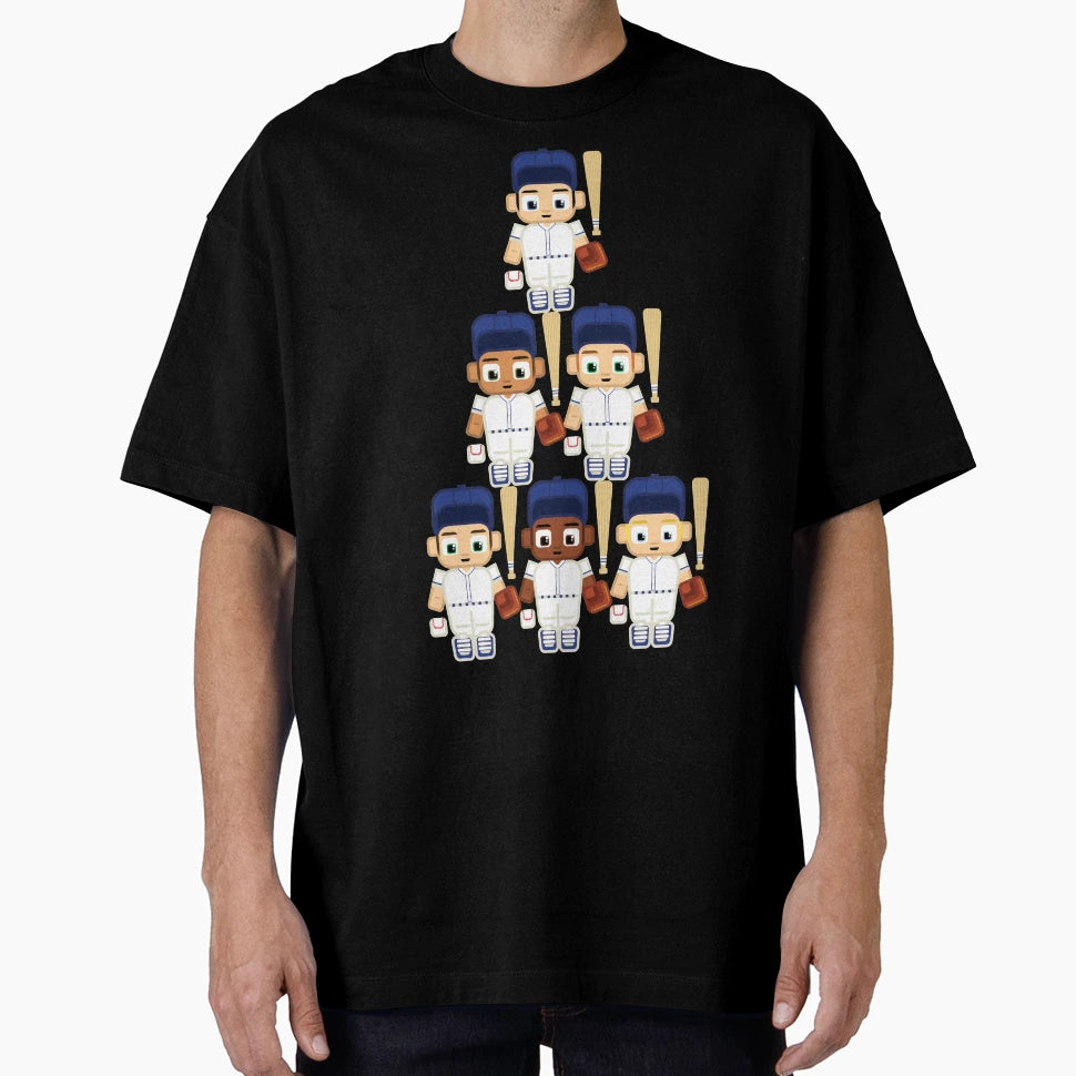 Baseball White And Blue Super Sports T-Shirt - Novelty Apparel for Adults - T-Shirt, Sweatshirt, Hoodie